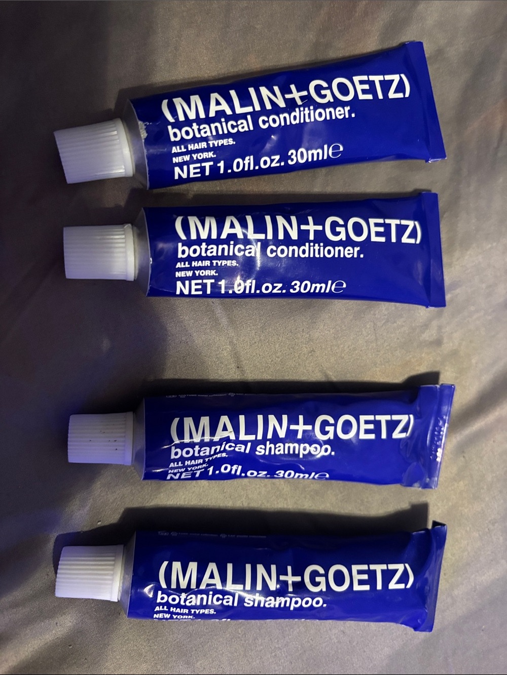 MALIN+GOETZ Blue Botanical Shampoo & Conditioner Travel Tubes